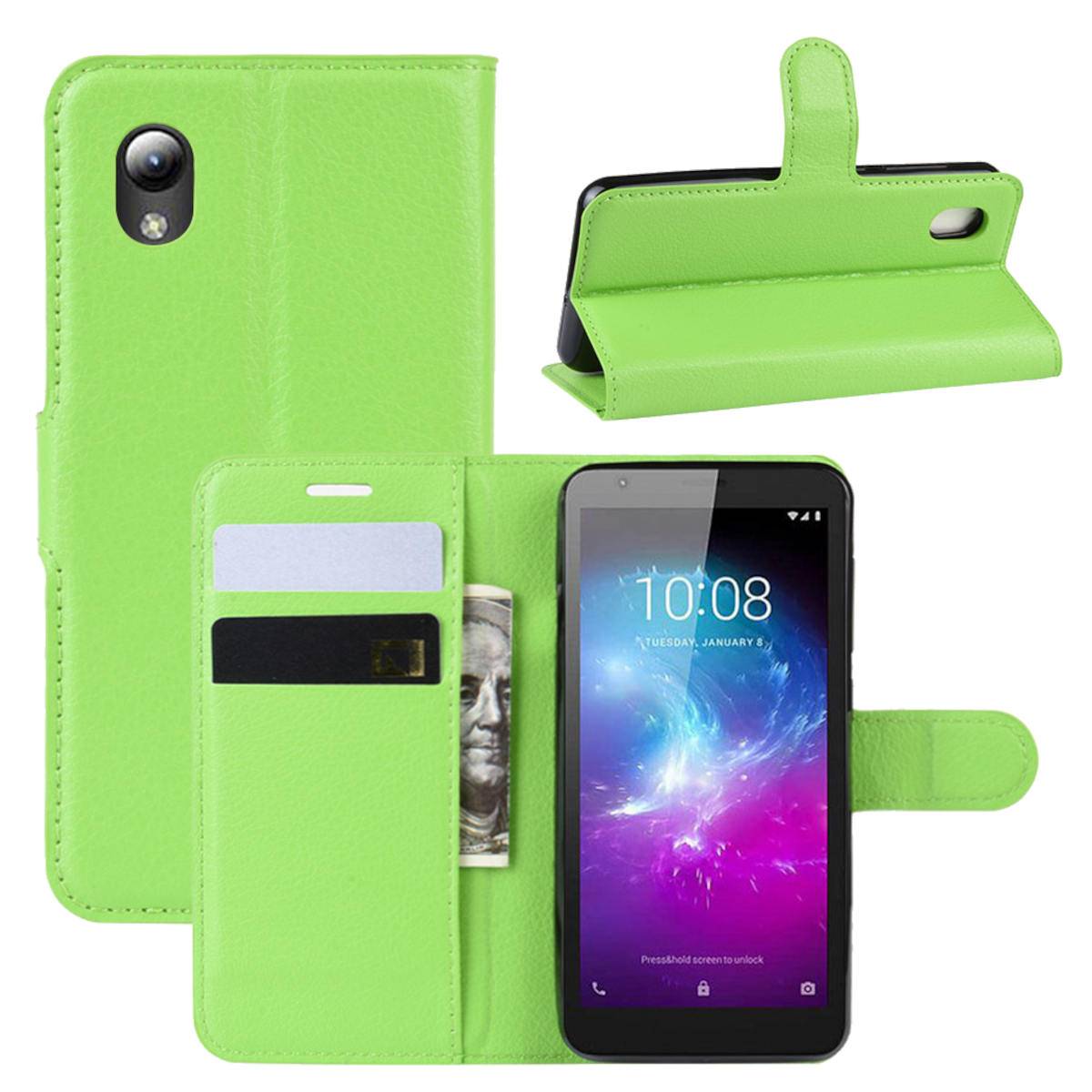 Für ZTE Blade A31 Lite Handy Tasche Wallet Premium Grün Schutz Hülle Case Cover Etuis Neu Zubehör