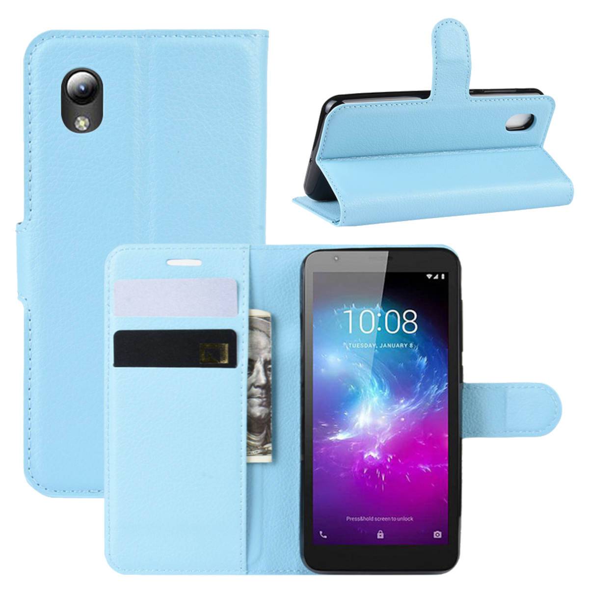 Für ZTE Blade A31 Lite Handy Tasche Wallet Premium Blau Schutz Hülle Case Cover Etuis Neu Zubehör