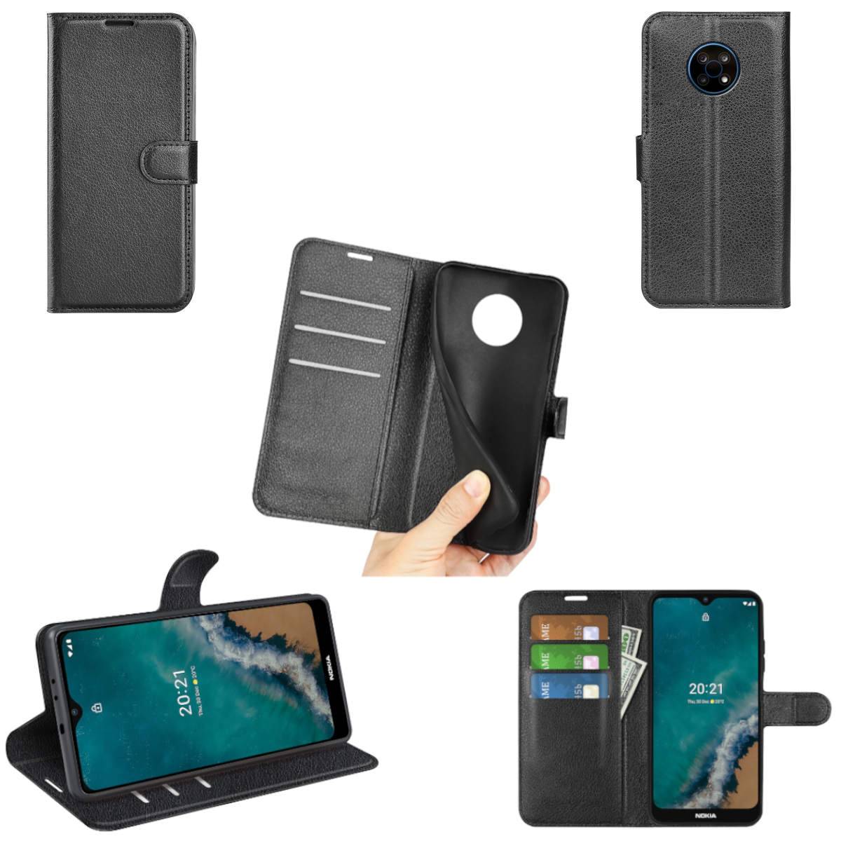 Für Nokia G50 Handy Tasche Wallet Premium Schutz Hülle Case Cover Etuis Neu Zubehör Schwarz