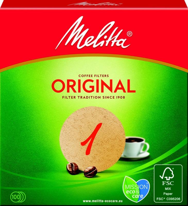 Melitta SDA Rundfilterpapier 1 naturbraun