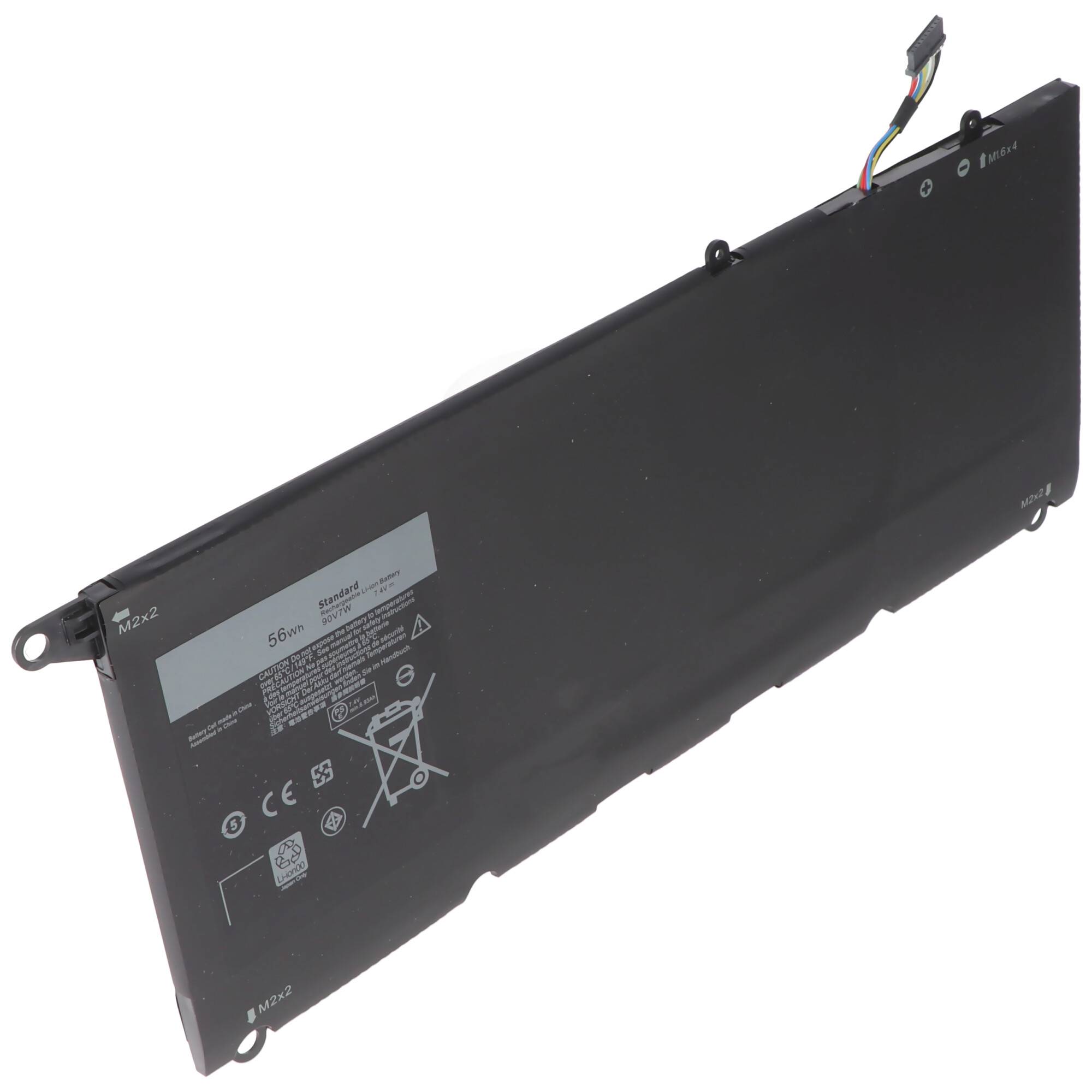 Akku passend für Dell XPS 13 9350, Li-Polymer, 7,4V, 7570mAh, 090V7W, 0DRRP, 0N7T6, 5K9CP, 90V7W, CN-0N7T6, DIN02, JD25G