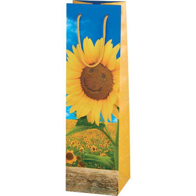 SUSY CARD Flaschentüte "Sunflower Smile", für 1 Flasche