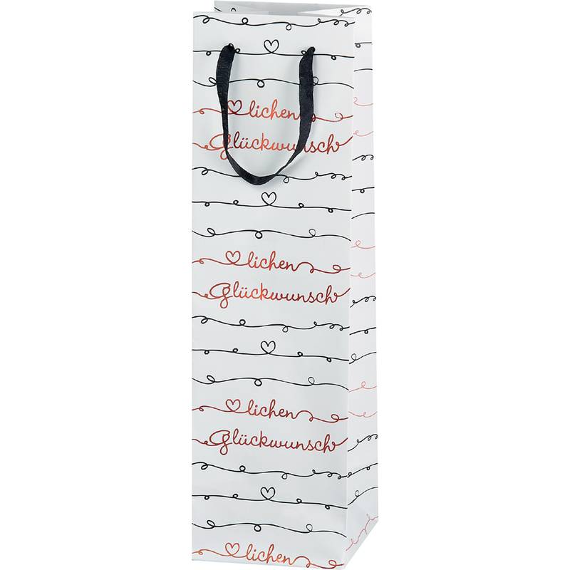 SUSY CARD Flaschentüte "Feelings", für 1 Flasche