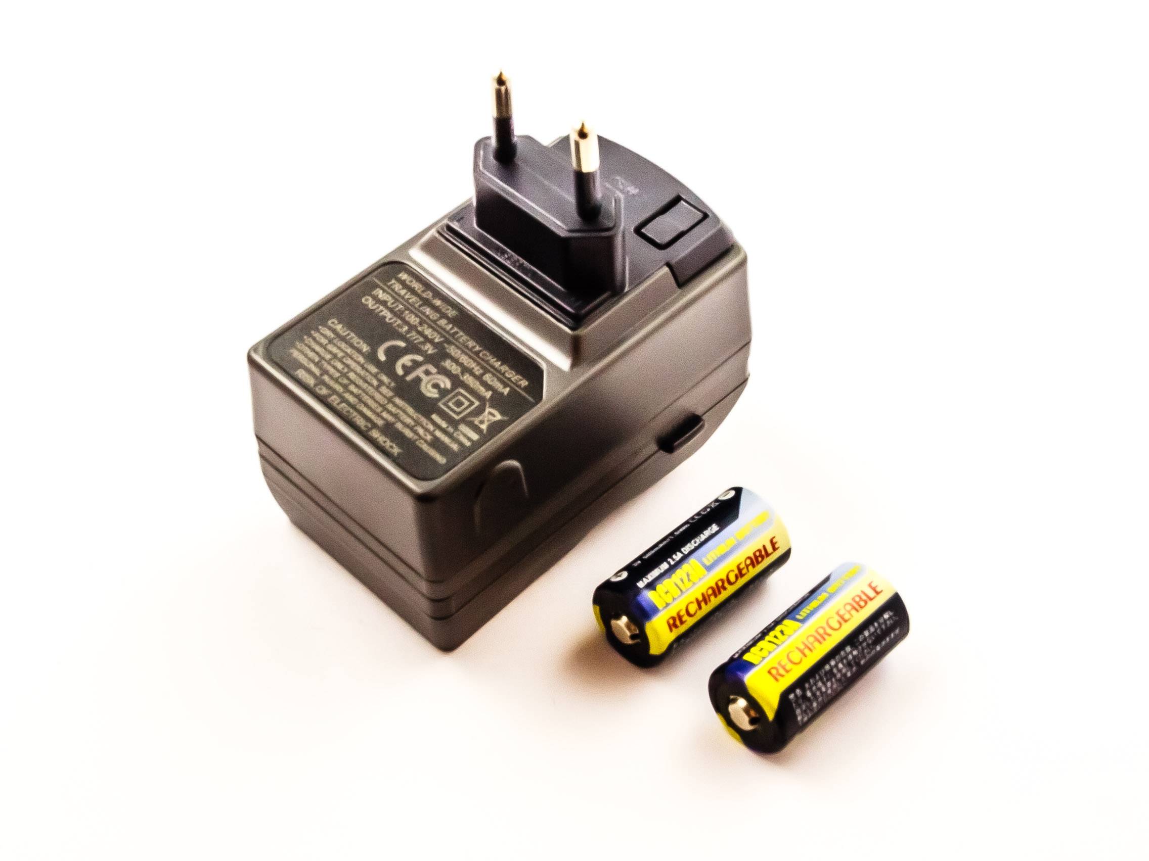 Ladegerät kompatibel mit Duracell CR17345 inkl. 2 Akkus