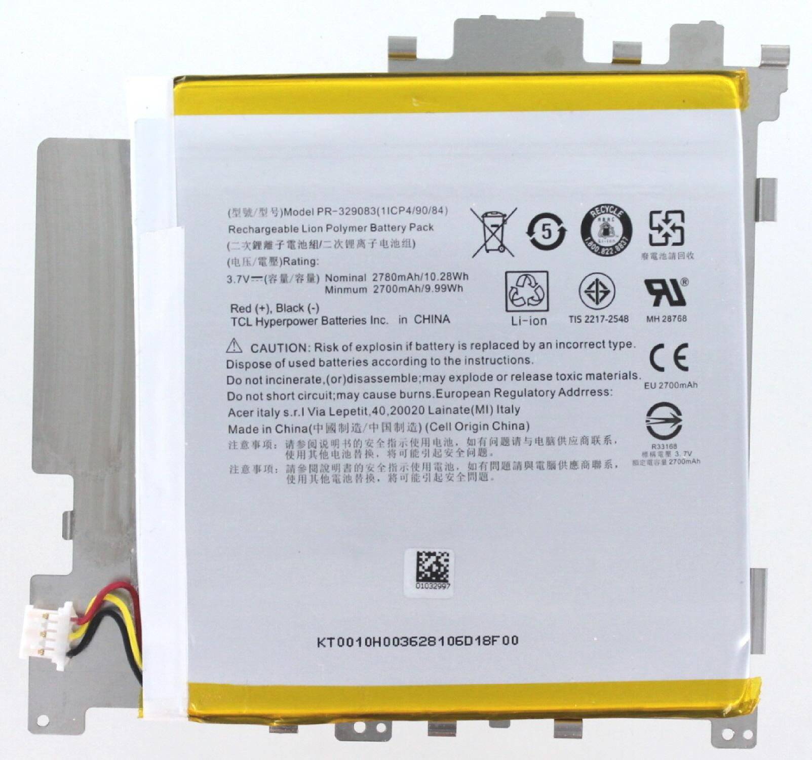 Original Akku für Acer KT.0010H.003