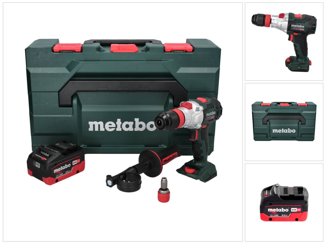 Metabo SB 18 LTX BL Q I Akku Schlagbohrschrauber 18 V 130 Nm Brushless + 1x Akku 8,0 Ah + metaBOX - ohne Ladegerät