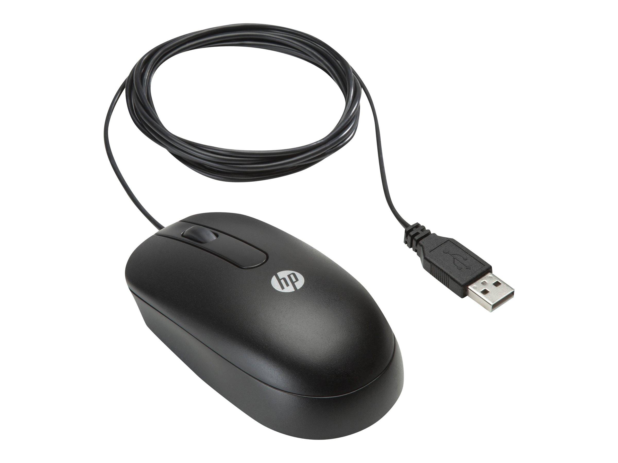 HP - Maus - rechts- und linkshändig - Laser - 3 Tasten - kabelgebunden