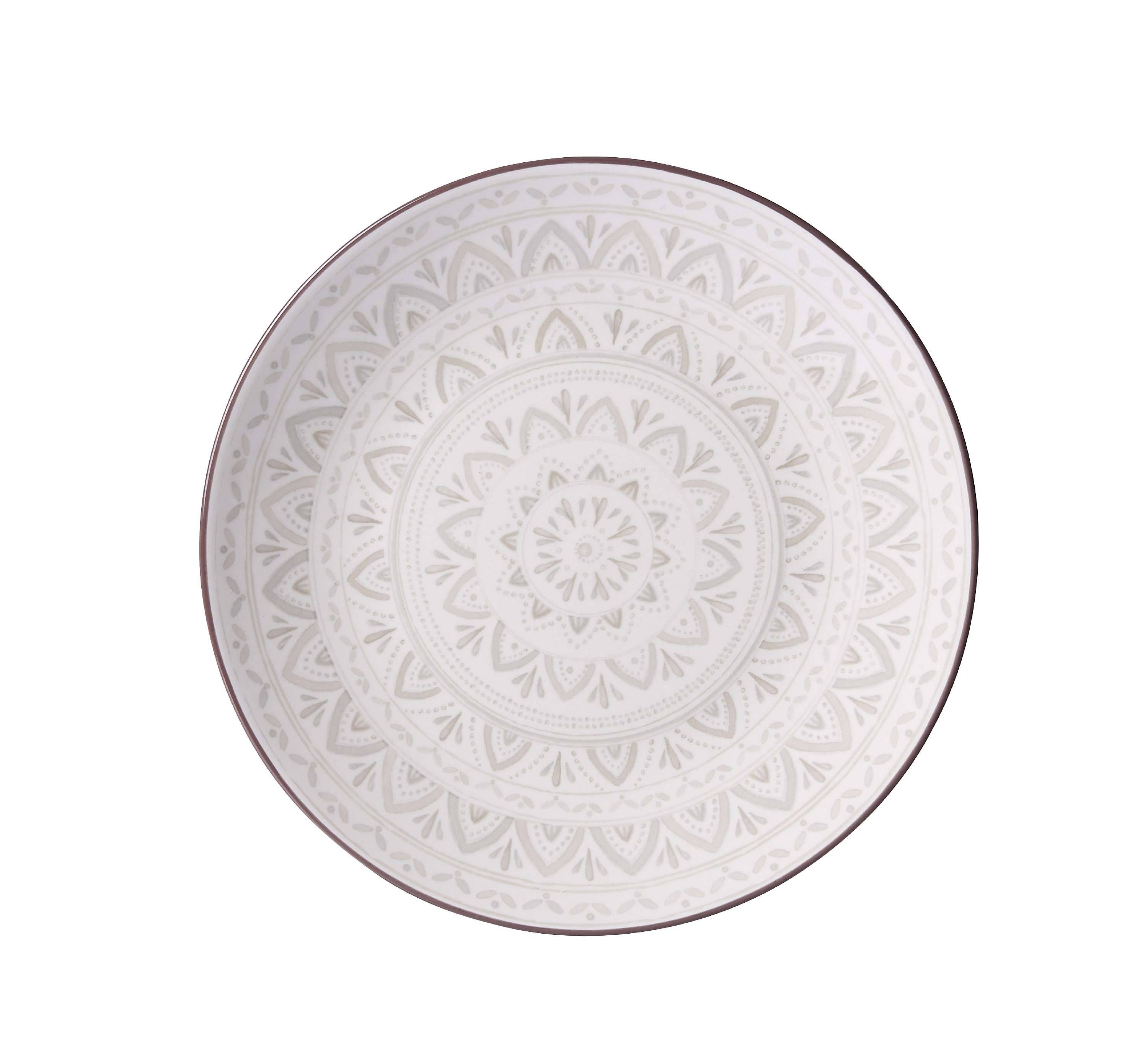 Speiseteller Essteller Valencia Orient Erdtöne Dekor Porzellan Ø 21,5 cm