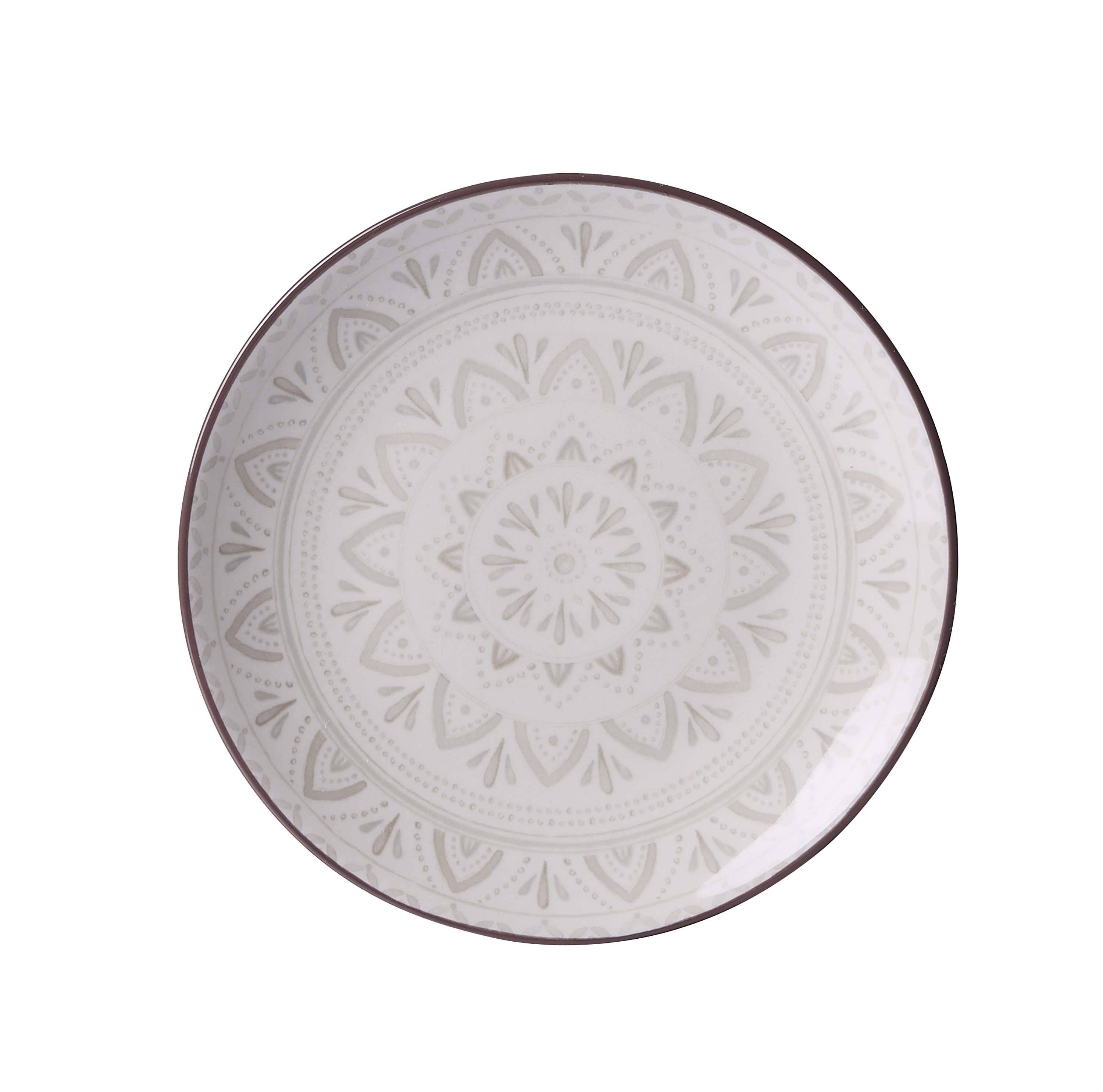 Beilagenteller Teller klein Ø15cm "Valencia" Porzellan andalusisch Erdtöne Dekor