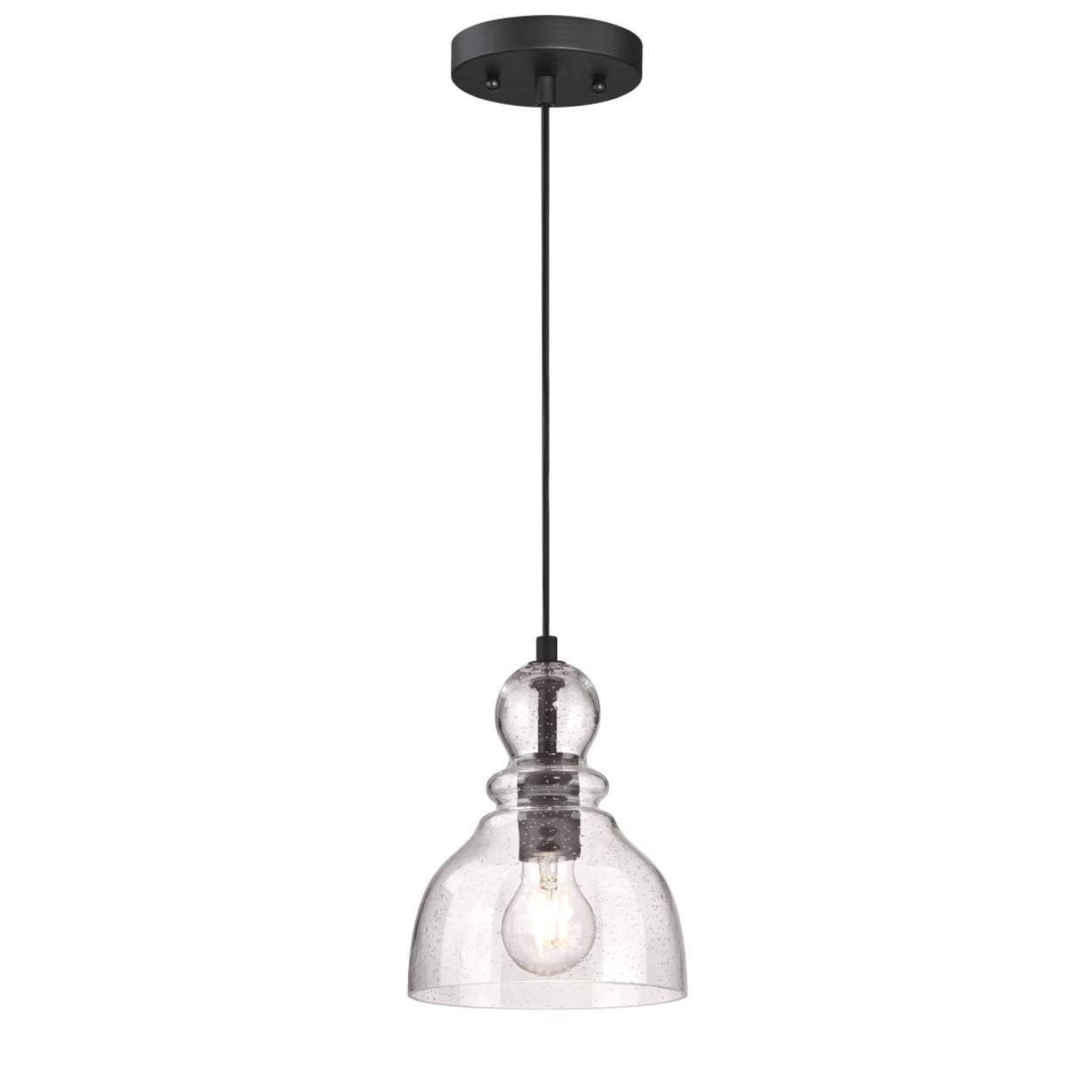 Pendelleuchte Fiona Bronze / Antikglas klar