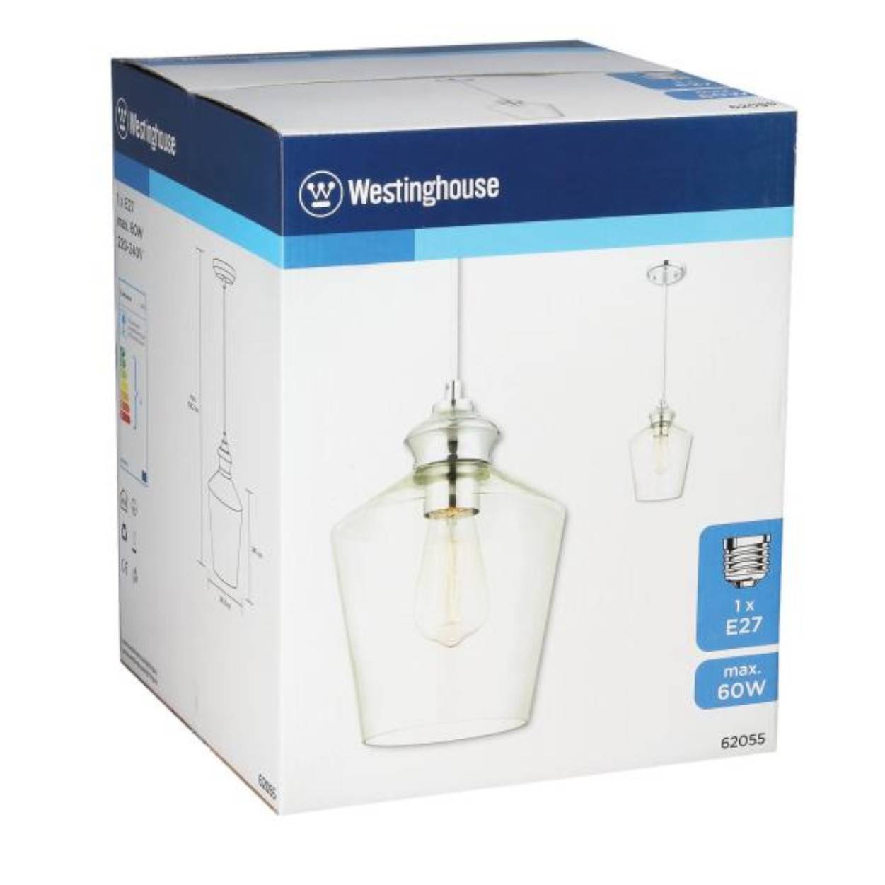 Pendelleuchte Ramsey Chrom / Klarglas