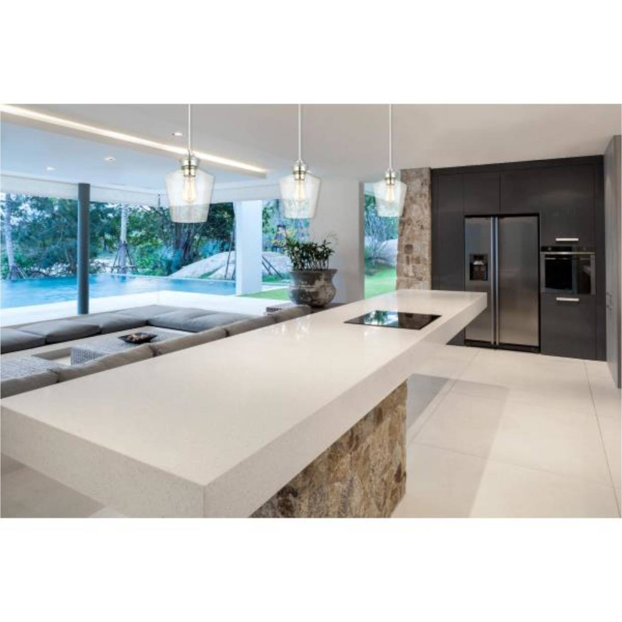 Pendelleuchte Ramsey Chrom / Klarglas