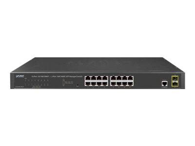 PLANET GS-4210-16T2S - Switch - managed - 16 x 10/100/1000 + 2 x SFP