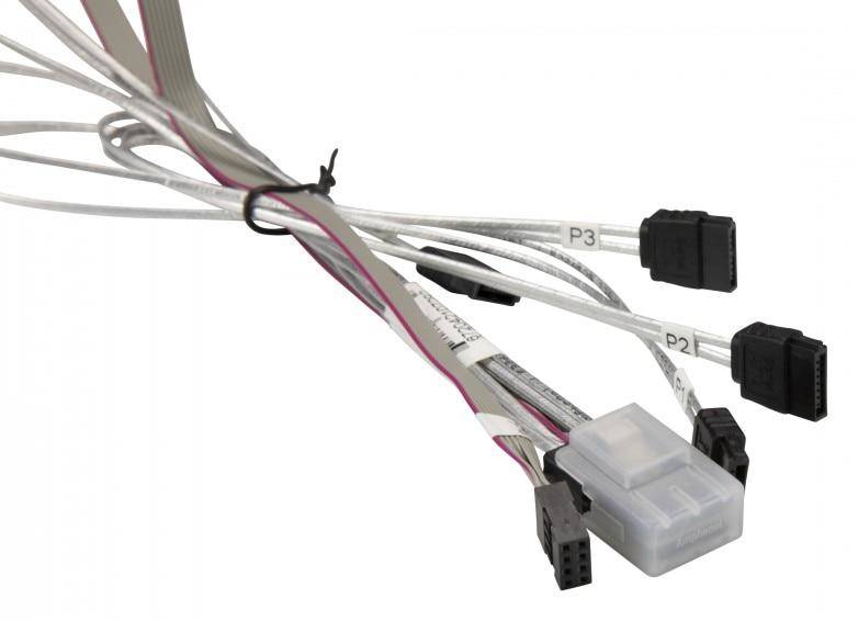 Supermicro CBL-0476L - SATA- / SAS-Kabel - 36 PIN 4iMini MultiLane bis SATA