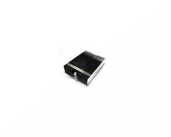 Kleines schwarzes rechteckiges elektronisches Gerät mit gerippter Oberseite und frontseitigem Stecker, dargestellt auf weißem Hintergrund.