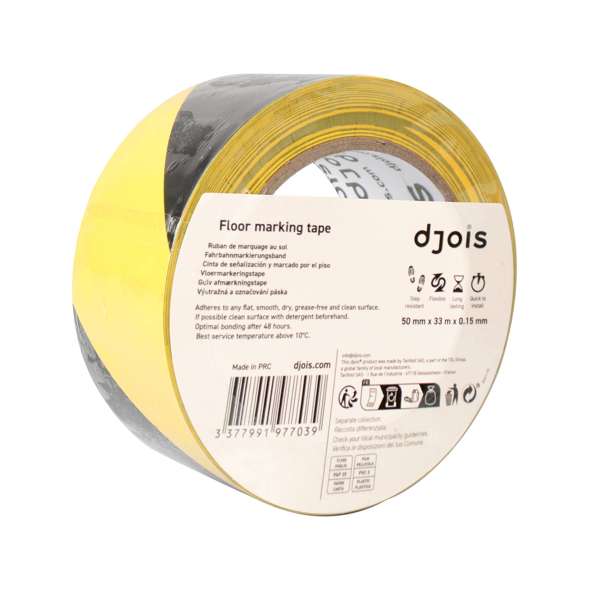 DJOIS Markierungsklebeband Boden 197747 50mmx33m ge/sw