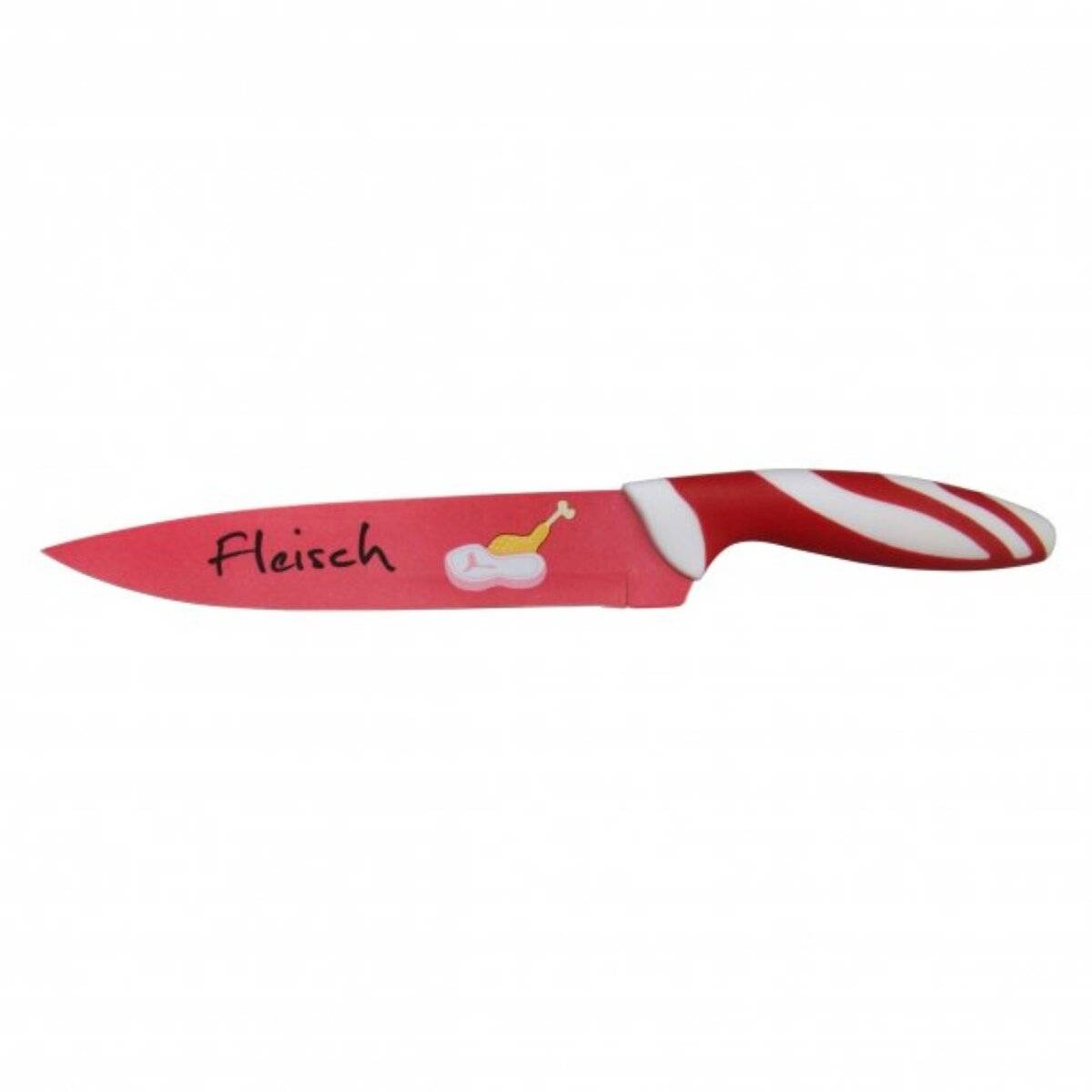 4-teiliges Messerset mit Motiven - Küchenmesser für Fleisch, Brot, Gemüse & Obst