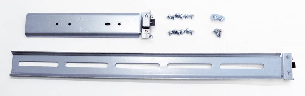Inter-Tech - Teleskopische Gleiter für Rack - Grau - 1U - 48.3 cm (19")