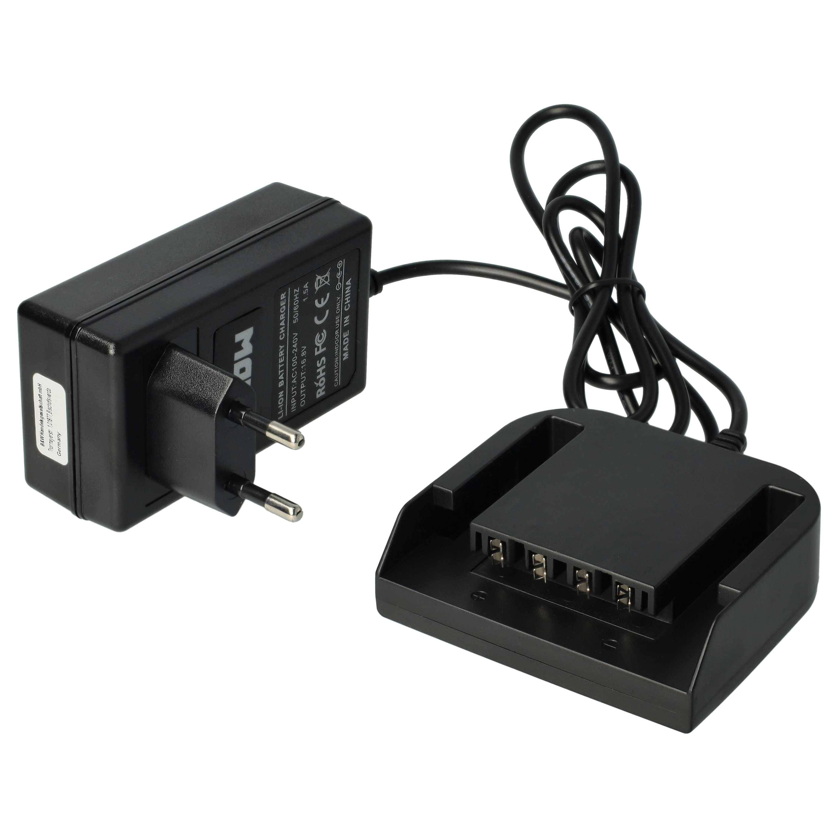 vhbw Ladegerät kompatibel mit Milwaukee PSG 14.4 Power Plus, PSM 14.4 Power Plus Werkzeug Li-Ion-Akkus