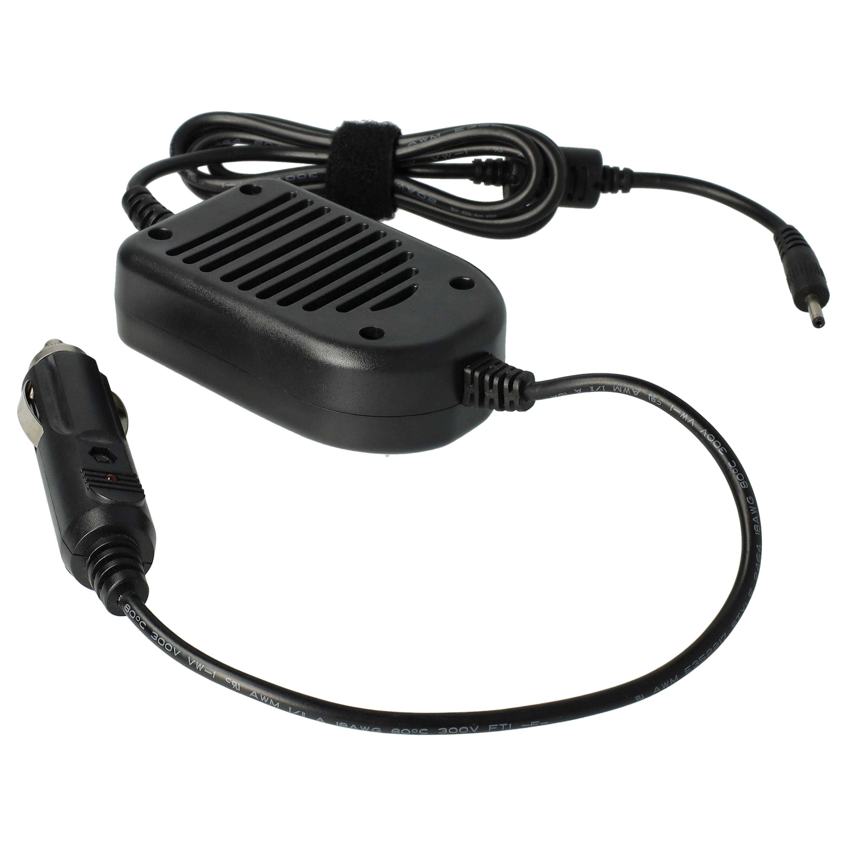 vhbw KFZ-Ladekabel kompatibel mit Samsung NP900X3A-B03UK, NP900X3AB03UK, NP900X3A-B03US Notebook - 12V Ladegerät Schwarz 2,1 A