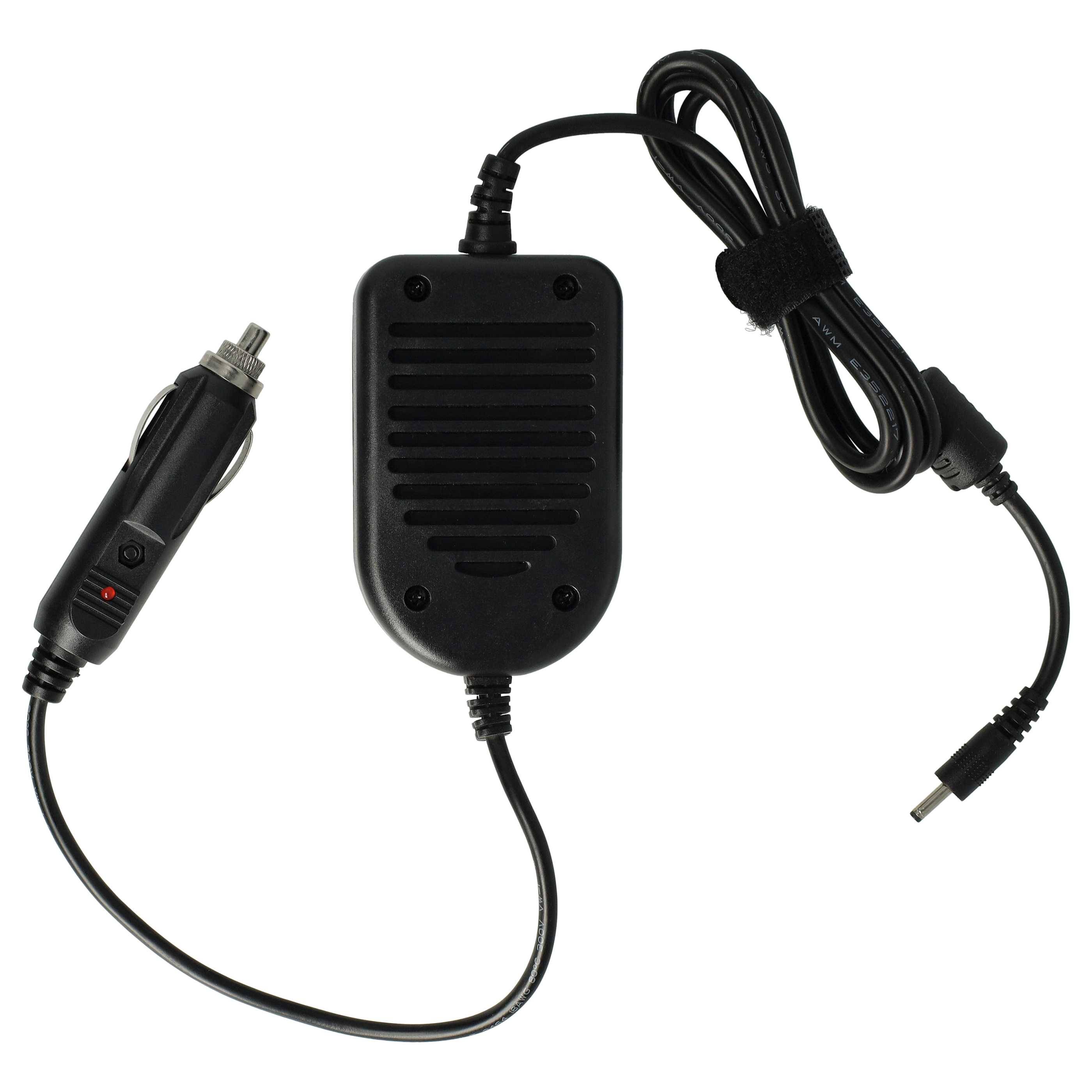 vhbw KFZ-Ladekabel kompatibel mit Samsung XE700T1A-A02US, XE700T1A-A03AU, XE700T1A-A02FR Notebook - 12V Ladegerät Schwarz 2,1 A