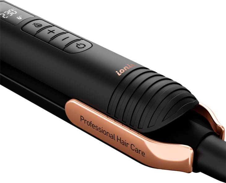 Grundig HS 7030, Glätteisen, Warm, 130 °C, 230 °C, 30 s, Schwarz, Roségold