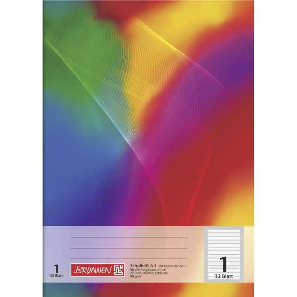 Schulheft A4 32 Blatt Lineatur 1