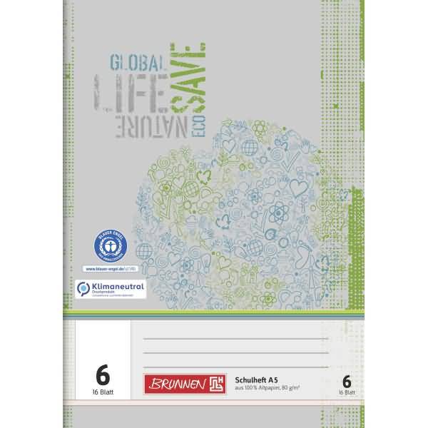 Schulheft A5 16 Blatt RC Lineatur 6