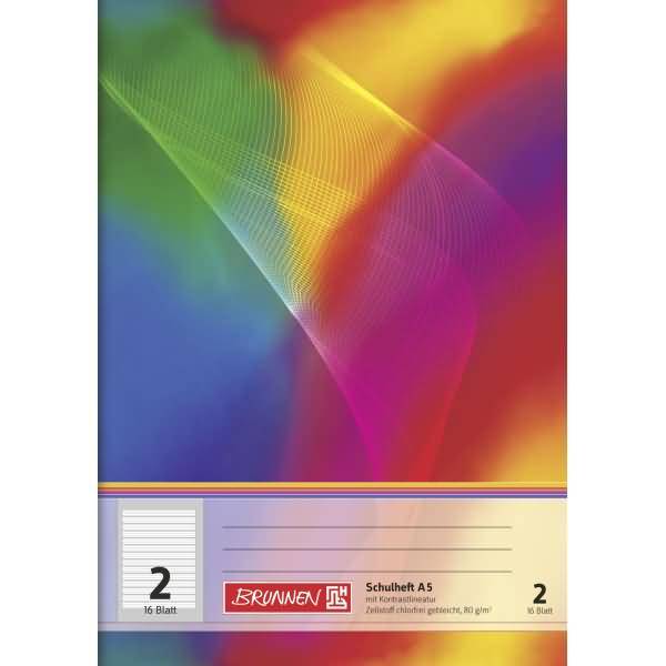 Schulheft A5 16 Blatt Lineatur 2