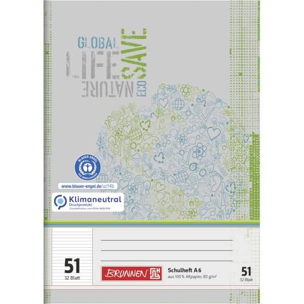 Schulheft A6 32 Blatt RC Lineatur 51