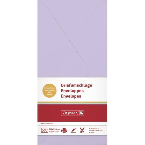 Briefumschläge DL Nassklebung flieder VE=10 Stück