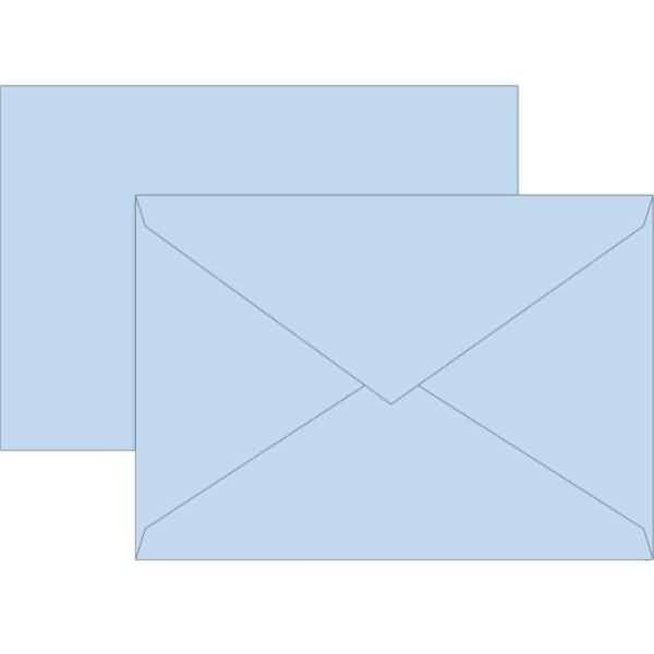 Briefumschläge C5 Nassklebung 80g/qm hellblau VE=10 Stück
