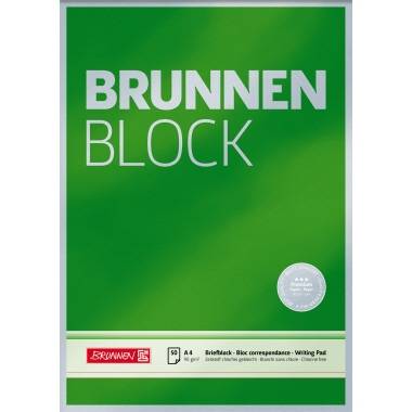 BRUNNEN Briefblock BRUNNEN BLOCK 1052826 A4 90g unl. gr