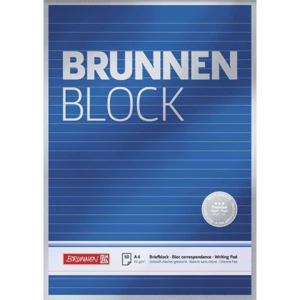 Schreiblock Brunnen-Block A4 90g VE=50 Blatt liniert
