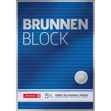 BRUNNEN Briefblock BRUNNEN BLOCK 1052827 A4 90g lin. bl