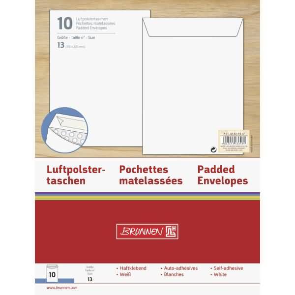 Versandtasche 176x60mm 70g/qm Haftklebung weiß VE=10 Stück