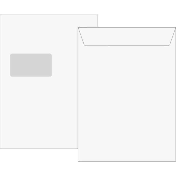 Versandtaschen C4 Fenster 120g/qm selbstklebend weiß VE=100 Stück