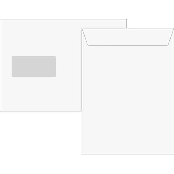 Versandtaschen C5 mit Fenster Haftklebung 90g/qm weiß VE=100 Stück