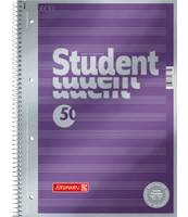 Violettes spiralgebundenes Studentennotzbuch mit großem 