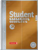 Orange-farbiges Schülernotizbuch mit Spiralbindung, großer weißer Titel „Student