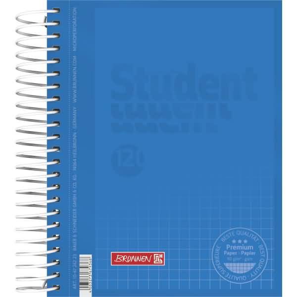 Collegeblock Student A6 kariert 90g/qm 120 Blatt azur