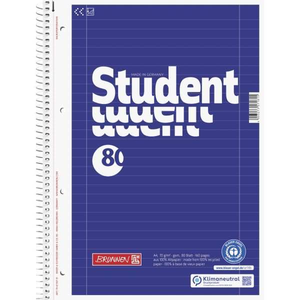 Collegeblock A4 70g/qm 80 Blatt RC Lineatur 27