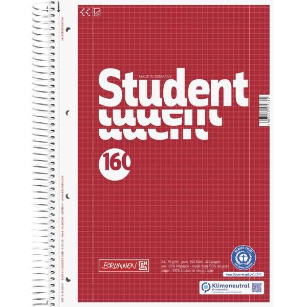 Collegeblock Student A4 70g/qm 160 Blatt RC Lineatur 28