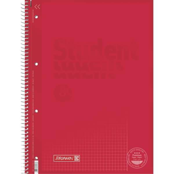 Collegeblock Student A4 90g/qm 80 Blatt Lineatur 26 red