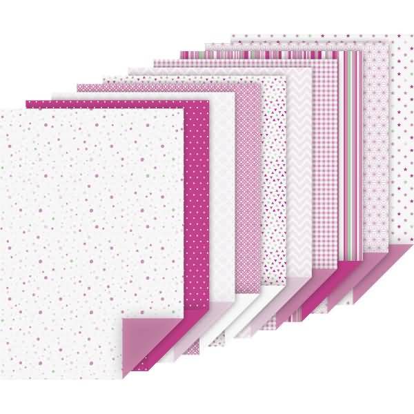 Motivkarton-Block A4 100/220g/qm 20 Blatt pink