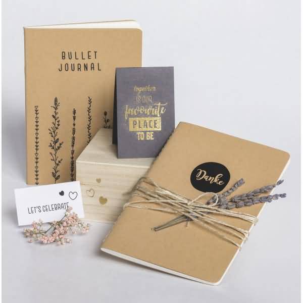 Naturkarton-Block A4 20 Blatt sortiert