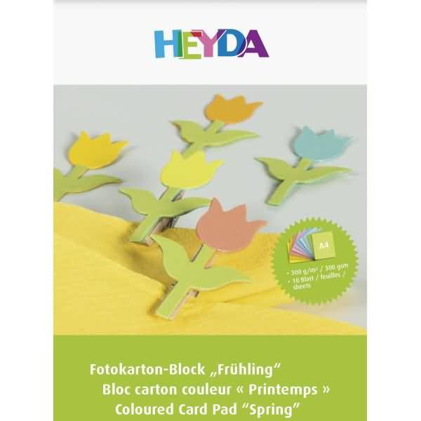 Fotokarton-Block A4 300g/qm 10 Blatt Frühling
