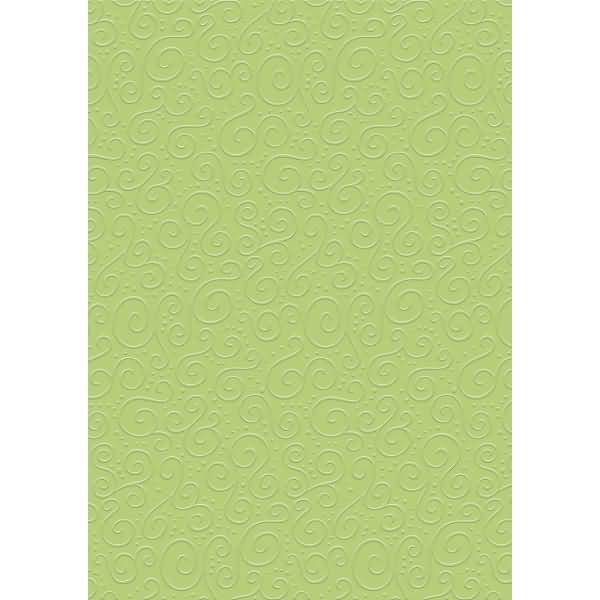 Bastelkarton Milano A4 geprägt grün