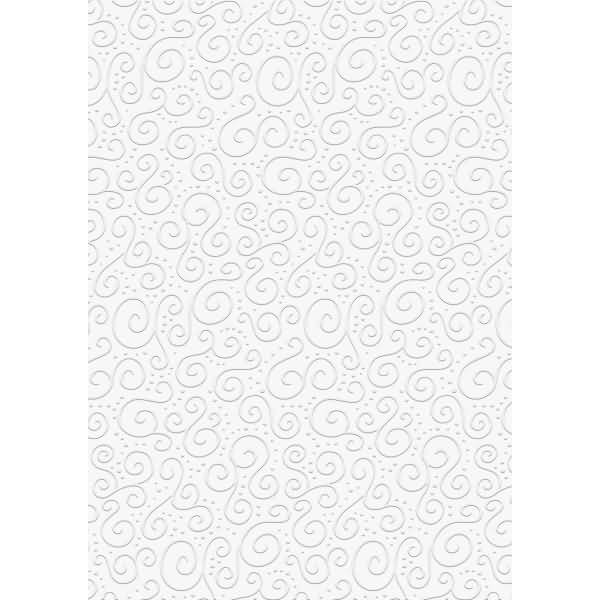 Bastelkarton Milano A4 geprägt weiß