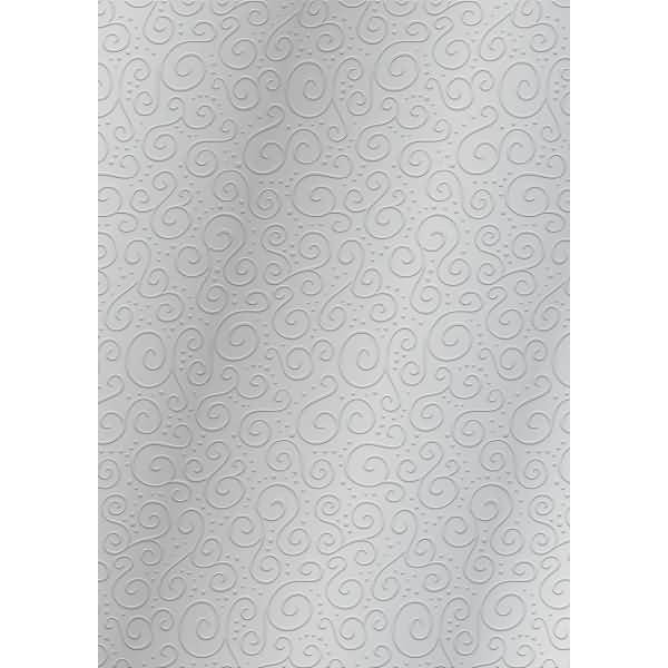 Bastelkarton Milano A4 geprägt silber
